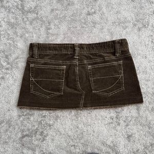Y2k urban behavior Brown corduroy mini skirt